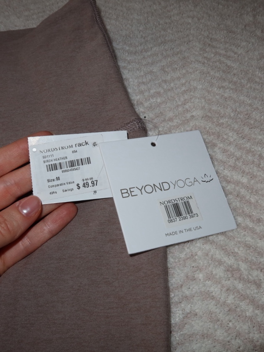Beyond Yoga High-Rise Wide-Leg Leggings in Taupe - Picture 5 of 5